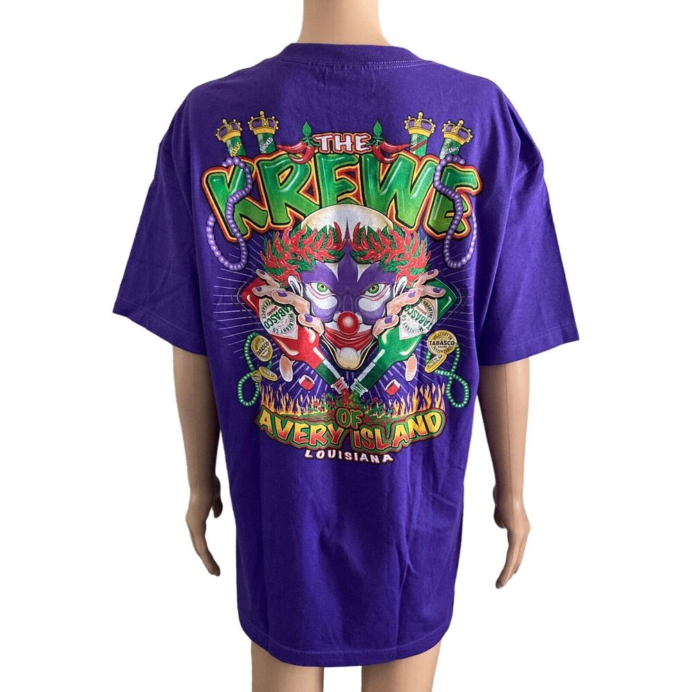 Tabasco Avery Island Louisiana Mardi Gras The Krewe T Shirt Size L RARE